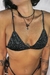 Top cortininha fixo + Cal lacinho fio duplo Bejoy Lurex Preto - BeJoy Beach