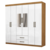 Guarda-Roupa 6 Portas(Com Espelho/Sem Pés)Áries Cinamono/Branco – CARIOCA MÓVEIS - comprar online