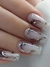 Uñas Autoadhesivas Press On - Marmol Blanco