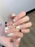 Uñas Autoadhesivas Press On - Coffin Frances Luna