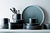 TARRO COLORTRIO GRAPHITE STAX DE PORCELANA EN COLOR GRIS Y NEGRO - Tendence
