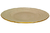 PLATO TRINCHE DE 27CM DE PORCELANA PROVENCE TAUPE CON FILO ORO - Tendence