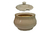 AZUCARERA CON TAPA DE 168ML DE PORCELANA PROVENCE TAUPE CON FILO ORO - Tendence