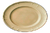 PLATON OVALADO DE 32CM DE PORCELANA PROVENCE TAUPE CON FILO ORO - comprar en línea