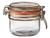 TARRO REDONDO DE VIDRIO TRANSPARENTE TAPA HERMETICA SELLO DE SILICON CON CIERRE DE CLIC LIBRE DE BPA 125ML. en internet