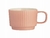 TAZA DE PORCELANA 355ML CON DISENO DE RELIEVE EN LINEAS CORAL APTO PARA MICROONDAS Y LAVAVAJILLAS 9X13CM - comprar en línea
