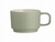 TAZA DE PORCELANA 355ML CON DISENO DE RELIEVE EN LINEAS VERDE APTO PARA MICROONDAS Y LAVAVAJILLAS 9X13CM - comprar en línea