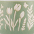 TAZA 400ML ELABORADA DE GRES VERDE CON DISENO DE TULIPAN Y FOLLAJE en internet
