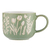 TAZA 400ML ELABORADA DE GRES VERDE CON DISENO DE TULIPAN Y FOLLAJE - comprar en línea
