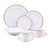 VAJILLA DE PORCELANA TOORAK GOLD DE 96 PIEZAS - Tendence