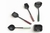 JUEGO 4 UTENSILIOSCURO CON SOPORTE NYLON NEGRO - comprar en línea
