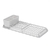 ESCURRIDOR COMPACTO PLASTICO Y ALUMINIO GRIS CLARO CON SOPORRTE PARA CUBIERTOS Y BASE ESCURRIDORA ANTIDESLIZANTE 38CM. en internet