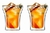 SET 2 PIEZAS ASSAM VASO DE VIDRIO DOBLE PARED 250 ML - Tendence