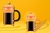 CAFETERA JAVA DE EMBOLO ICONICA DURAZNO 350ML - Tendence