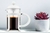 CAFETERA JAVA DE EMBOLO ICONICA BLANCA 350ML - Tendence