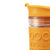TERMO DOBLE PARED BANDA DE SILICONA AMARILLO 350ML. en internet