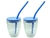 JUEGO 2 VASOS PAVINA TO GO CON TAPA Y POPOTE DE SILICONA AZUL 300ML. - comprar en línea
