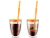 JUEGO 2 VASOS PAVINA TO GO CON TAPA Y POPOTE DE SILICONA NARANJA 300ML. en internet