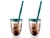 JUEGO 2 VASOS PAVINA TO GO CON TAPA Y POPOTE DE SILICONA VERDE 300ML. en internet