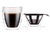 FILTRO DE CAFE CON TAZA DOBLE PARED CAFE OSCURO 310ML - Tendence
