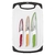 SET DE 4 PIEZAS TABLA PARA CORTAR Y CUCHILLOS DE ACERO INOXIDABLE CUCHILLAS AFILADAS MANGO ERGONOMICO DE GOMA SUAVE Y CO - comprar en línea