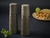 MOLINO MARLOW PARA PIMIENTA EN MADERA DE HAYA GRIS Y DETALLE DE METAL CEPILLADO 185 x 6 CM - Tendence