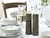 SET DE MOLINOS MARLOW PARA SAL EN MADERA DE HAYA GRIS Y DETALLE DE METAL CEPILLADO 185 x 6 CM - Tendence