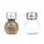 SET DE SALERO Y PIMIENTERO DARLINGTON DE VIDRIO TAPA DE ACERO INOXIDABLE 8CM. - comprar en línea