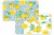 MANTEL INDIVIDUAL RECTANGULAR BORDES REDONDEADOS LIMONES REVERSIBLE PLASTICO FLEXIBLE LIBRE DE BPA MULTICOLOR 43.5X28.57CM. - comprar en línea