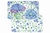 MANTEL INDIVIDUAL RECTANGULAR BORDES REDONDEADOS HORTENSIA REVERSIBLE PLASTICO FLEXIBLE LIBRE DE BPA MULTICOLOR 43.5X28.57CM. - comprar en línea