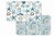 MANTEL INDIVIDUAL RECTANGULAR BORDES REDONDEADOS ESCAPE AZUL REVERSIBLE PLASTICO FLEXIBLE LIBRE DE BPA MULTICOLOR 43.5X28.57CM. - comprar en línea