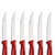 JUEGO 6 CUCHILLOS CARNE ROJO ACERO en internet
