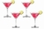 JUEGO DE 4 COPAS MARTINI TIMELESS DE VIDRIO 230ML en internet