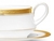 SALSERA DE PORCELANA CON PLATO CRESTWOOD GOLD - Tendence