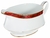 SALSERA DE PORCELANA CON BASE 400 ML MARBLE RED - Tendence