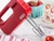 BATIDORA DE MANO 3 VELOCIDADES COLOR ROJO 150V - Tendence