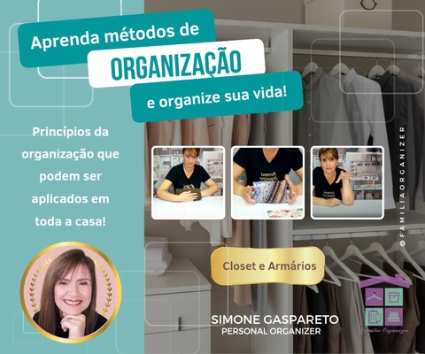 Organize seu guarda-roupa com Família Organizer!