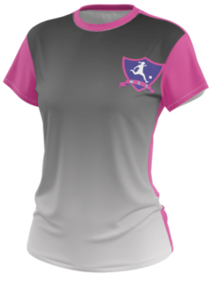 Remera Gris con Fucsia