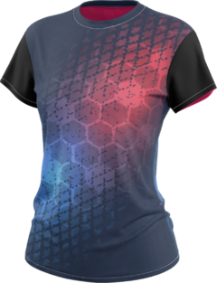 Remera Estampa Azul/Rojo