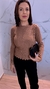Blusa trico modal com textura trançada