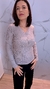 Blusa trico modal com botoes