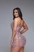 Vestido Paetê Rosa - Abertura Ajustavel na Lateral - comprar online