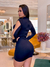 Vestido Vanessa Manga Longa com Detalhes de Transparencias e Pingo de Luz - 3 Cores - comprar online