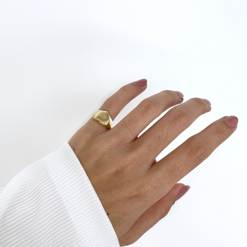 Anel Coração Dedinho Dourado