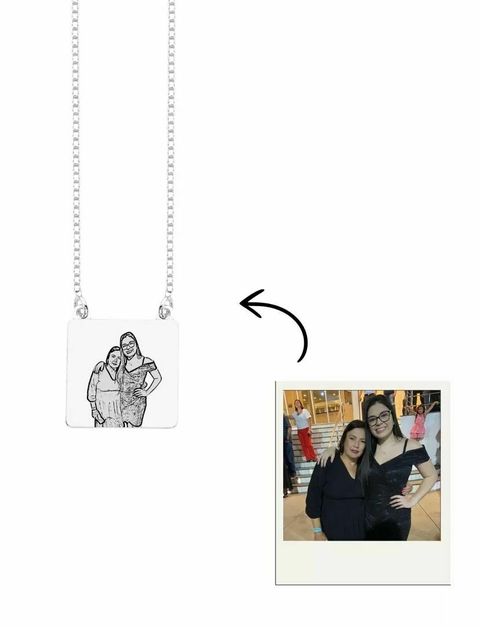 Colar Personalizado - Quadradinho - comprar online