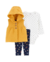 Trio Bebê Menina Body Colete e Calça Inverno Carter’s