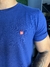 T-shirt Red Life Minimalista Logo Emborrachado Azul - loja online