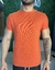T-Shirt Gola Média Texturizada Telha - LE PATRON Moda Masculina