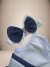 Vestido Festivo Azul e Branco com Acessório -  Flor do Gato | Loja de Roupas Infantis em Taubaté | Frete Grátis | Entrega em até 4 horas para cidades de Taubaté, Tremembé, Pindamonhangaba e Caçapava.