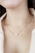 COLAR COM PONTO DE LUZ DE ZIRCÔNIA OVAL BRANCA BANHADO A OURO 18K - REF: 00054 - comprar online